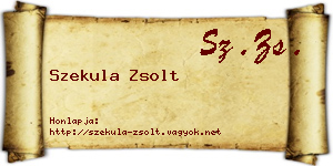 Szekula Zsolt névjegykártya